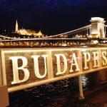 Budapest City and Bridge at Night