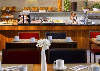 K+K Hotel am Harras Munich Breakfast Buffet and Table