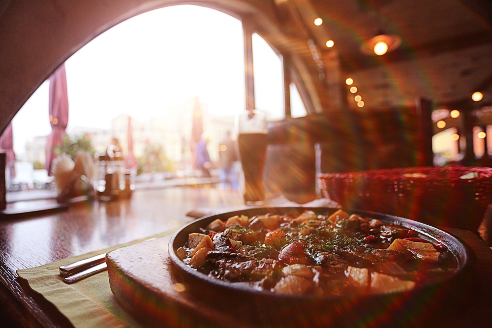 Served hot in a pan in a restaurant Served hot in a pan in a restaurant