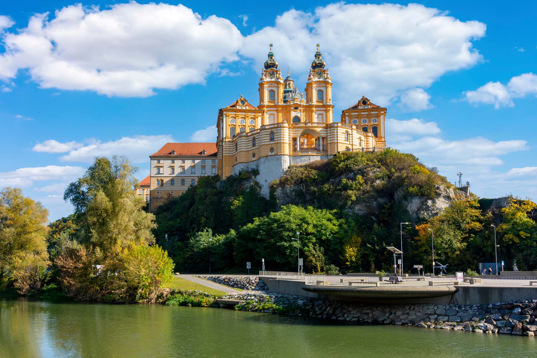 Melk,Abbey,In,Wachau,Valley,,Austria Melk abbey in Wachau valley, Austria