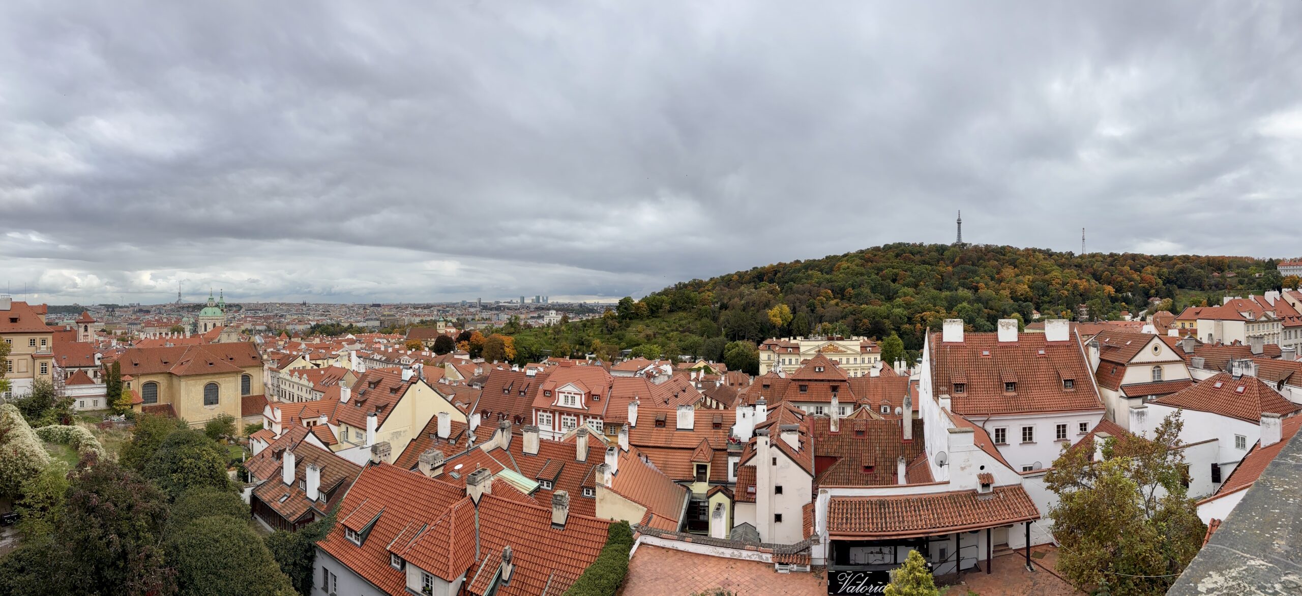 Overview of the city of Prague