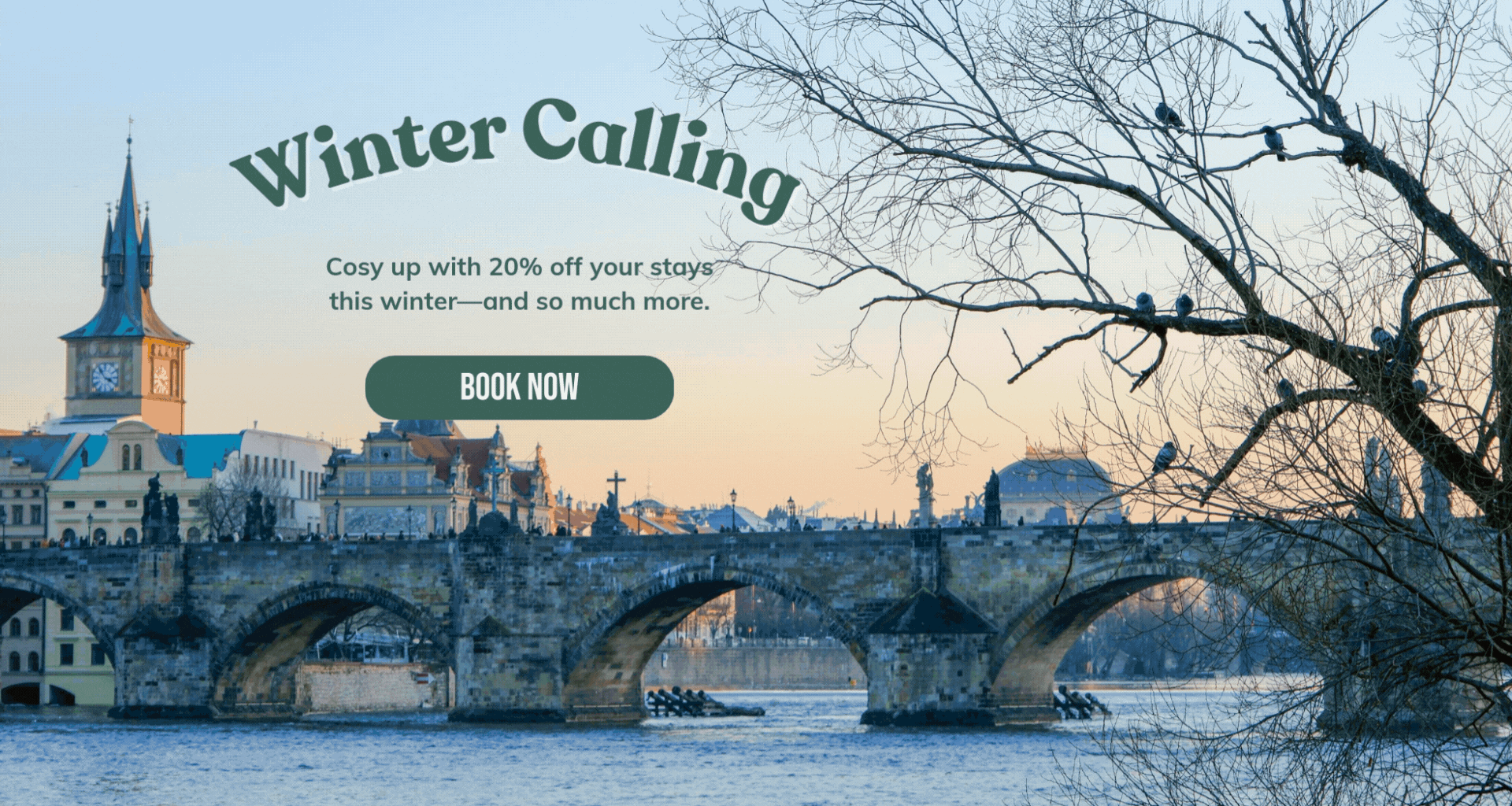 Winter Calling K+K Cosy up to 20% off your stay this winter—and so much more.